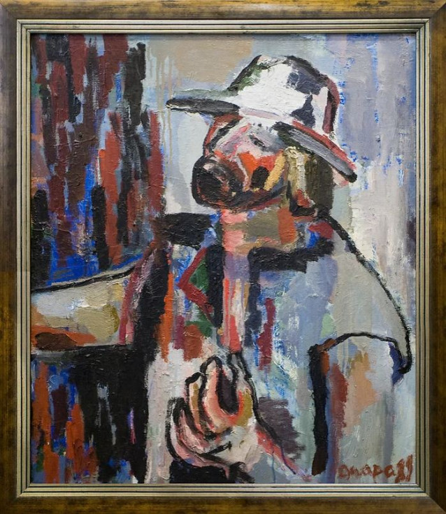 3 Владимир Опара. Автопортрет. 70 Х 90, холст, масло, 1989, частная коллекция, Лондон