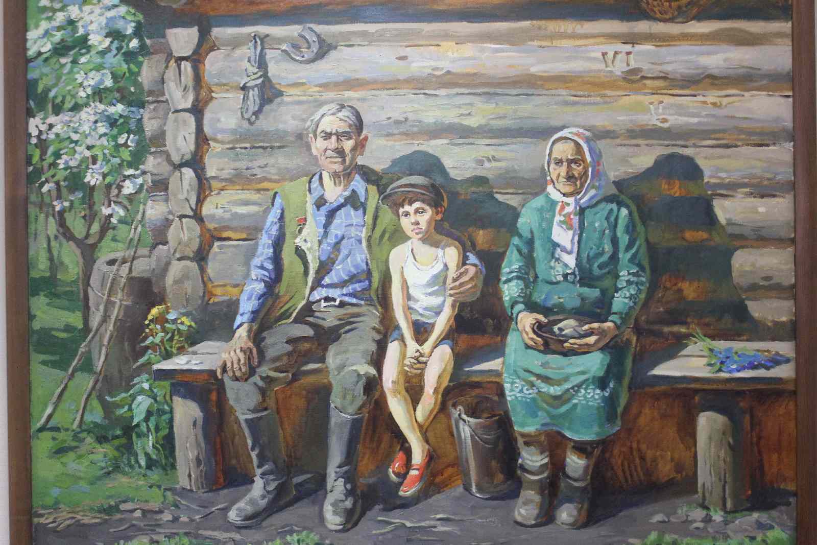Образ семьи в произведениях молодых художников. Ковригины семья в селе. Русский молодой художник.